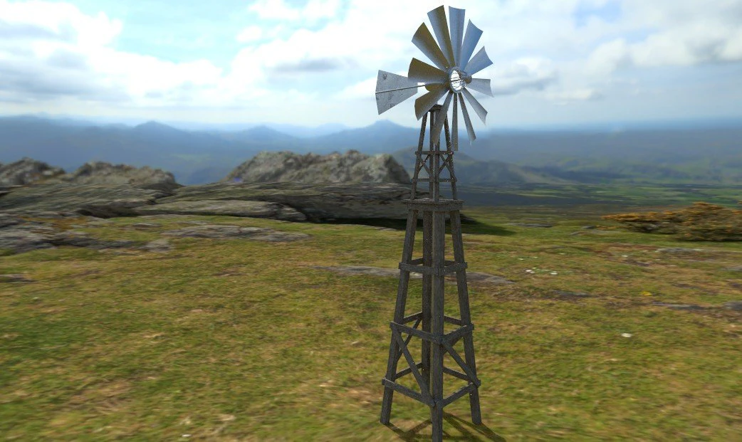 old windmill 3D Model .c4d .max .obj .3ds .fbx .stl .blend