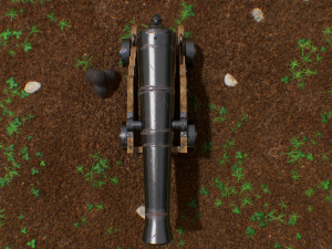 british naval cannon 3Dモデル