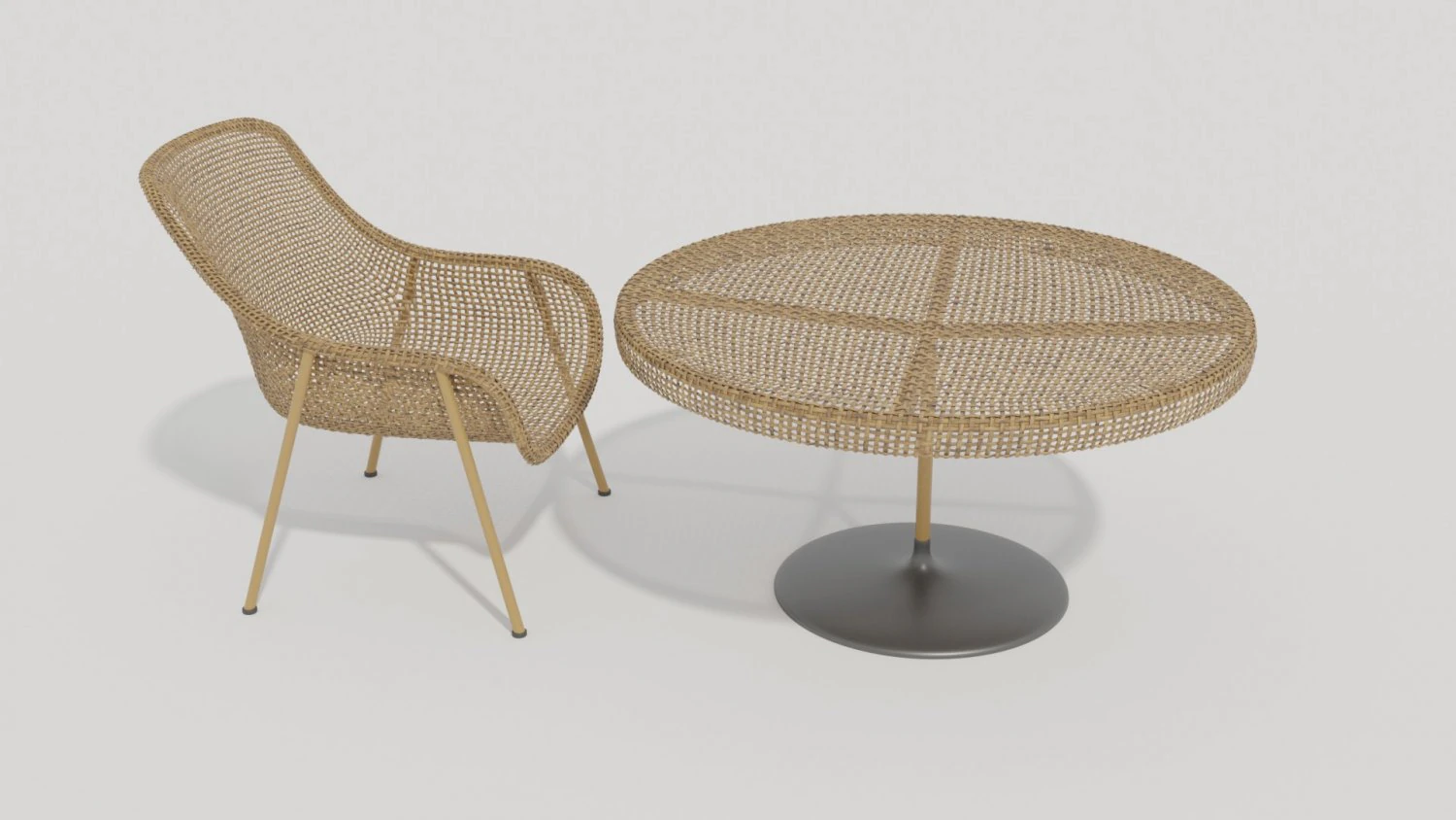 summer cheir and table 3D Model .c4d .max .obj .3ds .fbx .stl .blend 