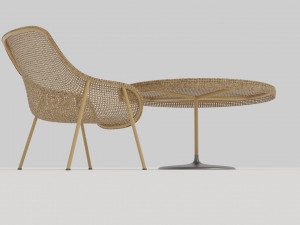 summer cheir and table Modèle 3D