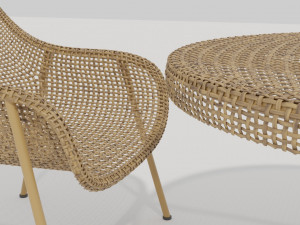 summer cheir and table Modèle 3D