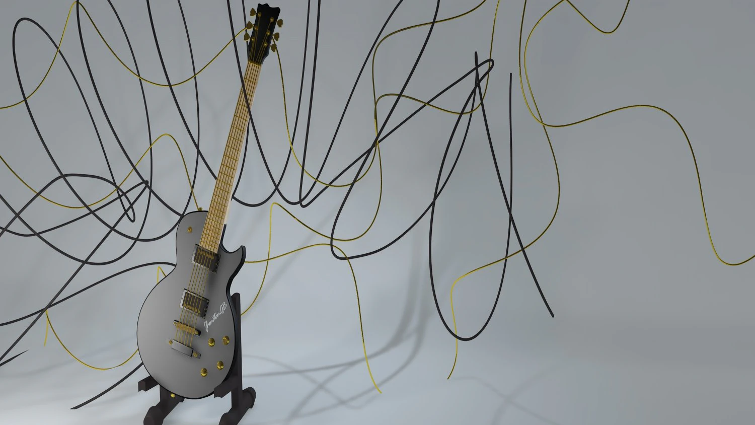 les paul guitar 3D Model .c4d .max .obj .3ds .fbx .stl .blend