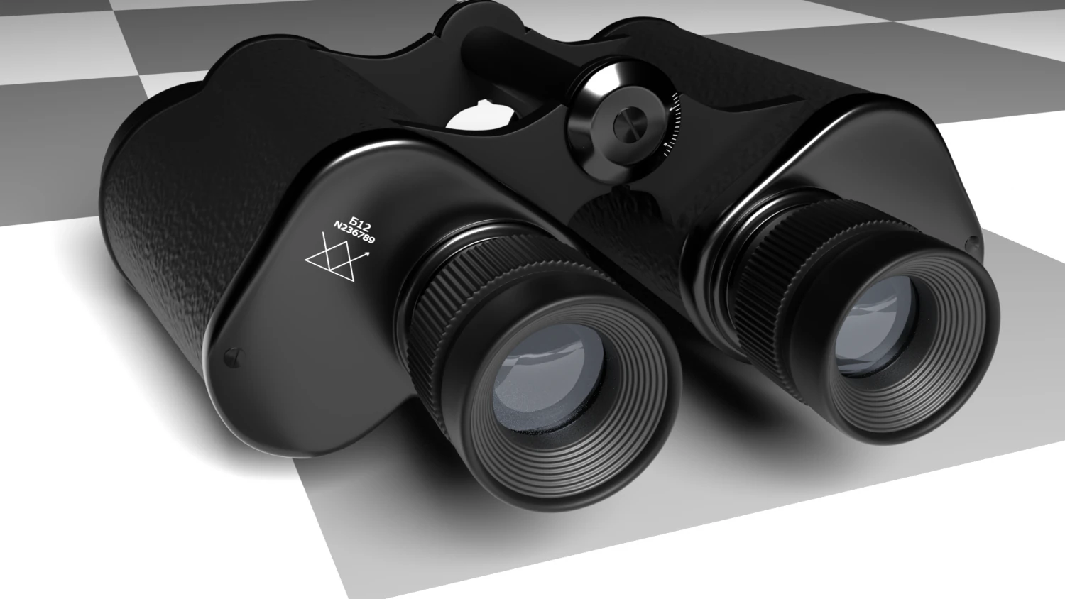 binoculars b12 3D Model .c4d .max .obj .3ds .fbx .stl .blend 