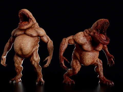 Flesh Mutant Monster 3D Model