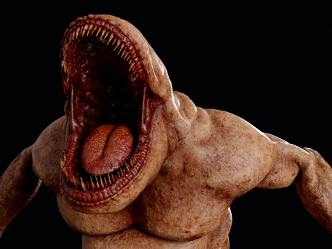 Flesh Mutant Monster 3D Model