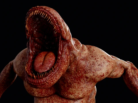 Flesh Mutant Monster 3D Model