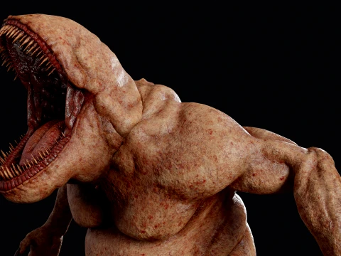 Flesh Mutant Monster 3D Model