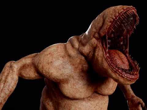 Flesh Mutant Monster 3D Model