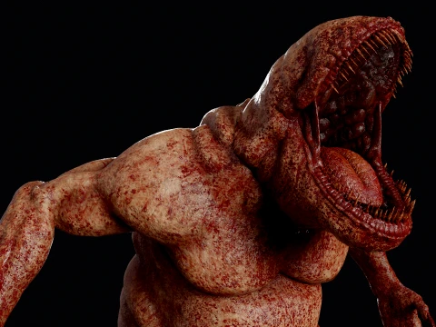 Flesh Mutant Monster 3D Model