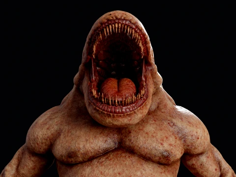Flesh Mutant Monster 3D Model