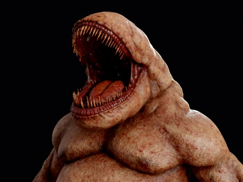 Flesh Mutant Monster 3D Model