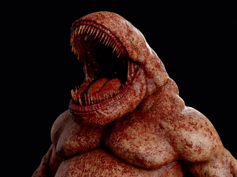 Flesh Mutant Monster 3D Model