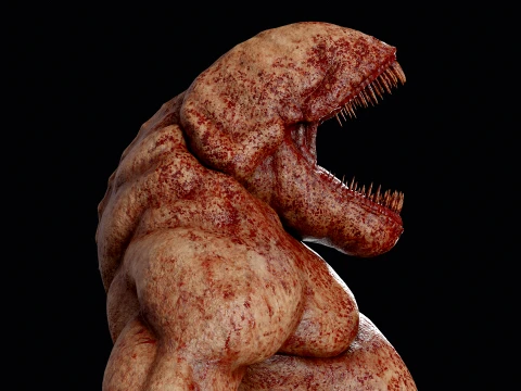 Flesh Mutant Monster 3D Model