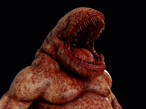 Flesh Mutant Monster 3D Model