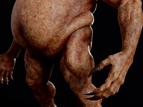 Flesh Mutant Monster 3D Model