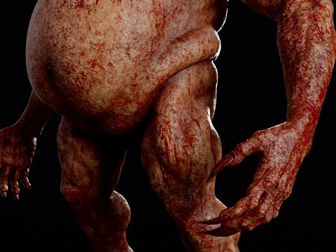 Flesh Mutant Monster 3D Model