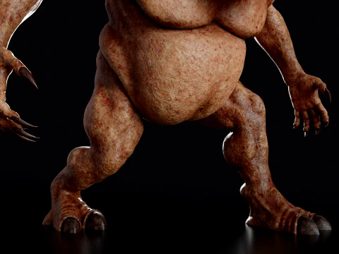 Flesh Mutant Monster 3D Model