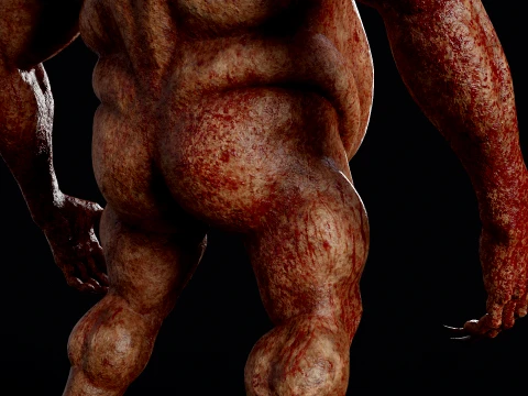 Flesh Mutant Monster 3D Model