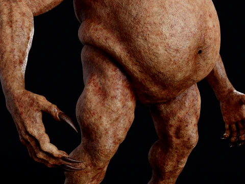 Flesh Mutant Monster 3D Model