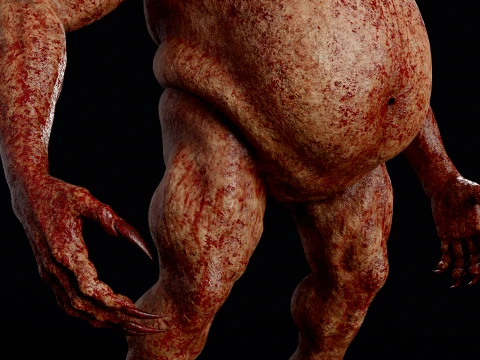 Flesh Mutant Monster 3D Model