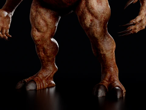Flesh Mutant Monster 3D Model