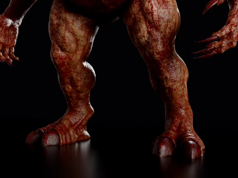 Flesh Mutant Monster 3D Model