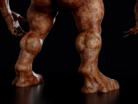 Flesh Mutant Monster 3D Model