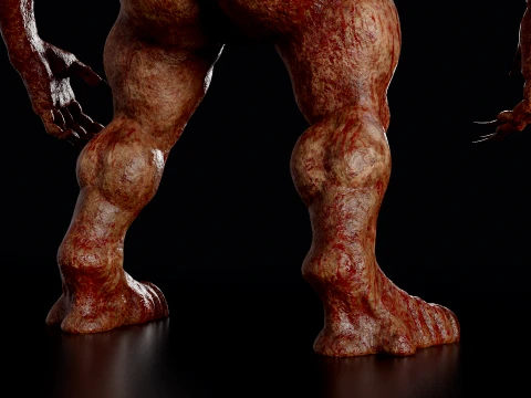 Flesh Mutant Monster 3D Model