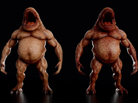 Flesh Mutant Monster 3D Model