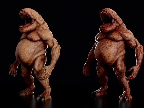 Flesh Mutant Monster 3D Model
