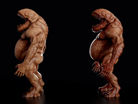Flesh Mutant Monster 3D Model