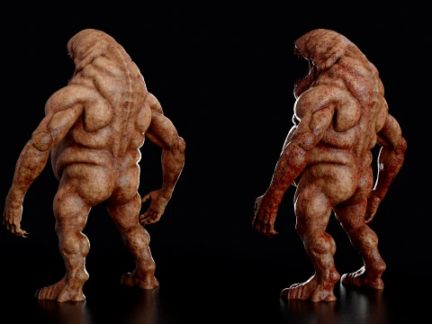 Flesh Mutant Monster 3D Model