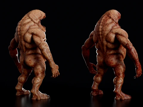 Flesh Mutant Monster 3D Model