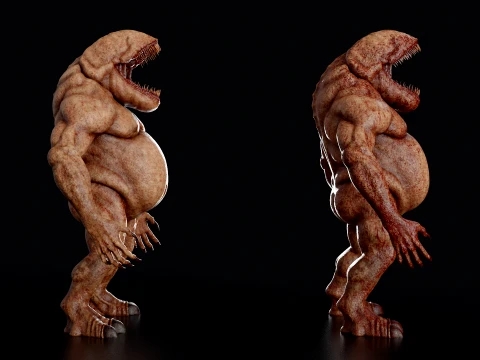 Flesh Mutant Monster 3D Model