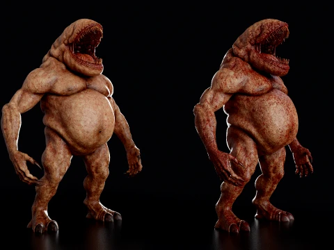 Flesh Mutant Monster 3D Model