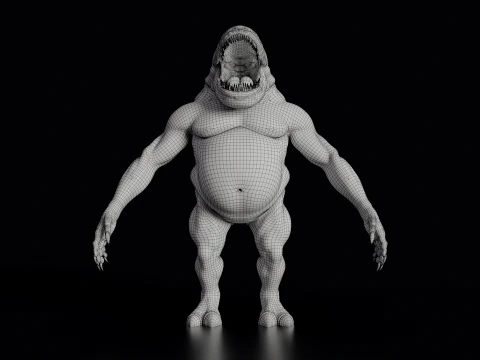 Flesh Mutant Monster 3D Model