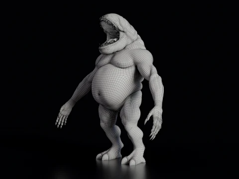 Flesh Mutant Monster 3D Model