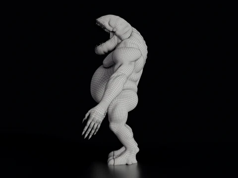 Flesh Mutant Monster 3D Model