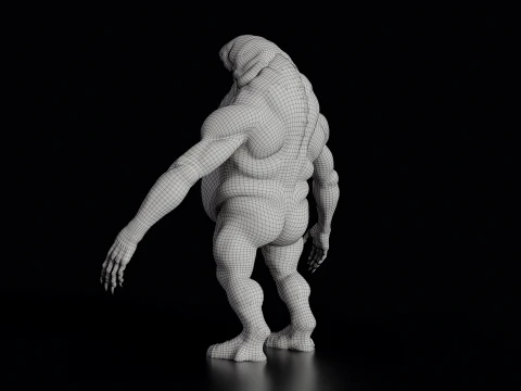 Flesh Mutant Monster 3D Model