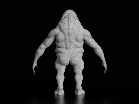 Flesh Mutant Monster 3D Model