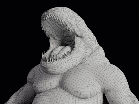 Flesh Mutant Monster 3D Model