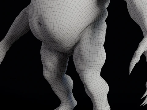 Flesh Mutant Monster 3D Model