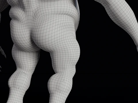 Flesh Mutant Monster 3D Model