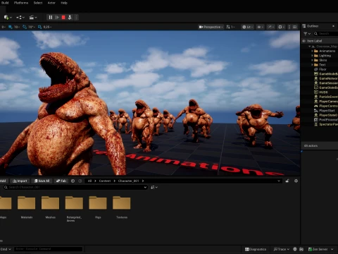 Flesh Mutant Monster 3D Model