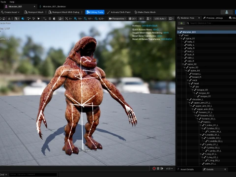 Flesh Mutant Monster 3D Model