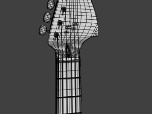 guitar stratocaster high-poly pbr 3D Model