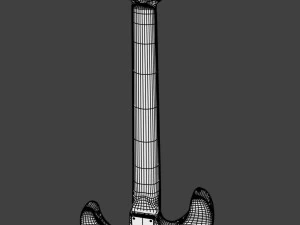 guitar stratocaster high-poly pbr 3D Model