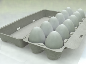 dozen eggs tray 3D 모델