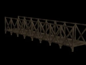 低多边形桥 3D 模型