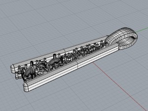 pendant gold gems 3d 3D 打印模型